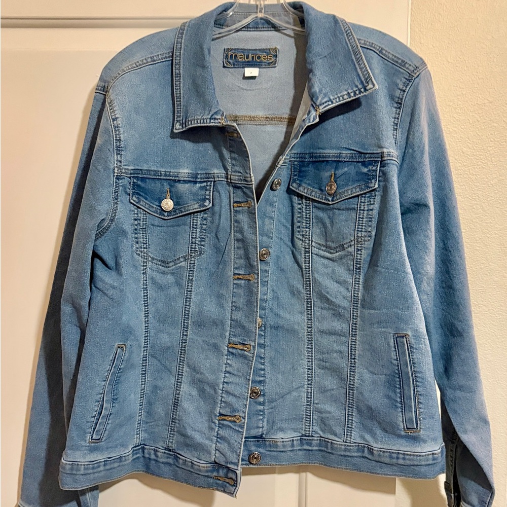 Maurices Light Blue Denim Jacket